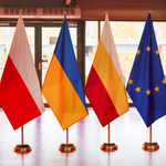 Flaga Polska, Ukraińska,Miasta Białystok, Unii Europejskiej