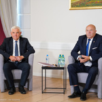 Prezydent Tadeusz Truskolaski i prezes Witold Karczewski na spotkaniu