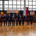 Grupowe zdjęcie z prezydentem Tadeuszem Truskolaskim