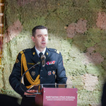 Komendant Feltynowski przemawia podczas uroczystości
