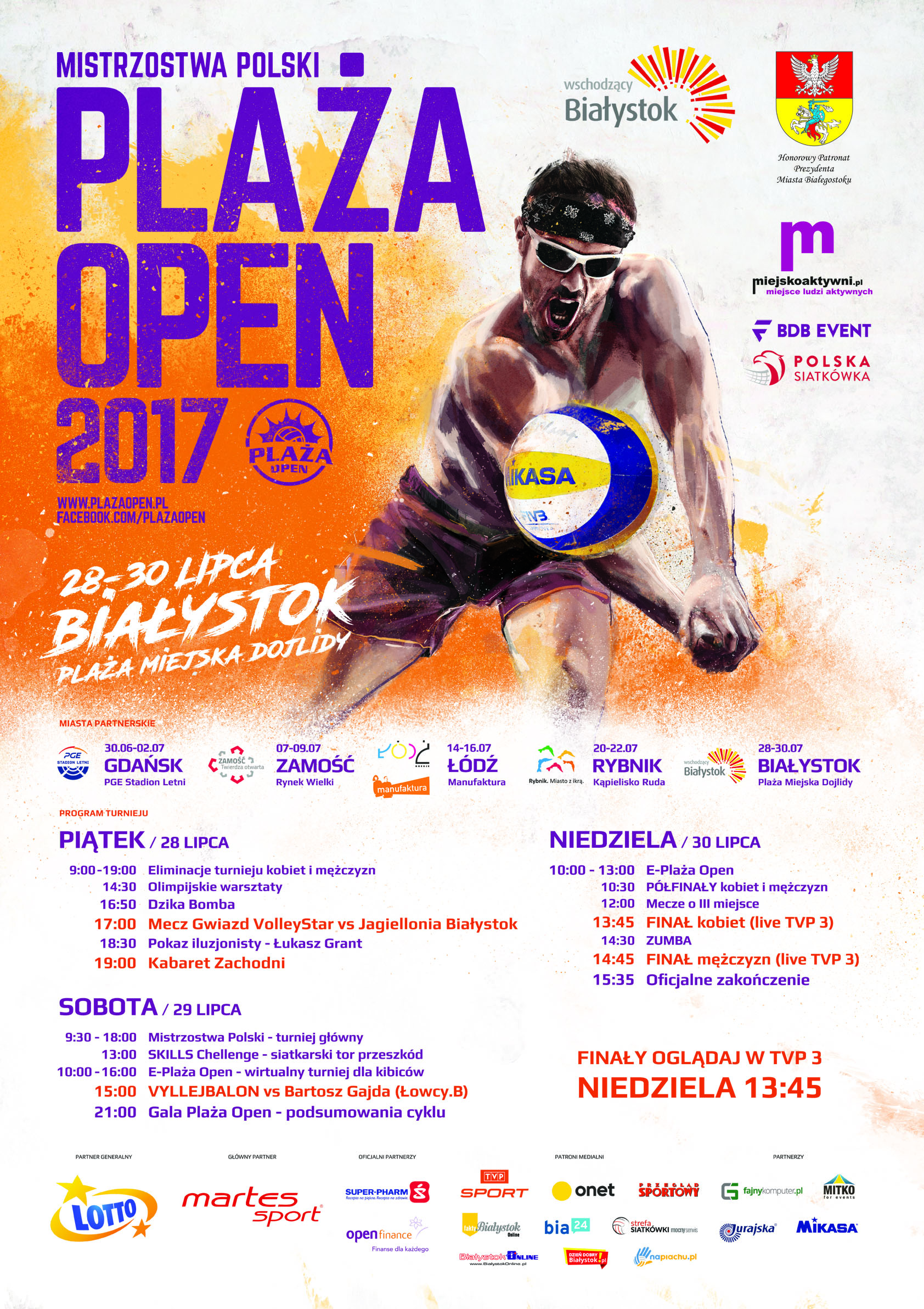 Plakat Mistrzostwa Polski Plaża Open 2017