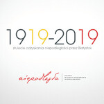 Baner Stulecie odzyskania niepodległości prze Białystok 1919-2019