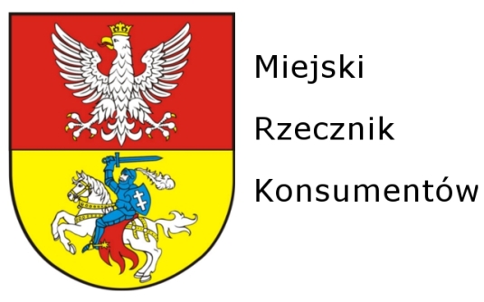 Herb Białegostoku z logotypem Miejski Rzeczik Konsumentów