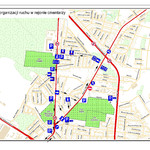 Mapa utrudnień drogowych przy ul. Wysockiego