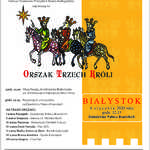 Plakat zapowiadający Orszak Trzech Króli w Białymstoku