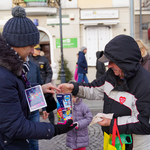 Zbiórka pieniędzy na Rynku Kościuszki w Białymstoku podczas Wielkiej Orkiestry Świątecznej Pomocy 2020