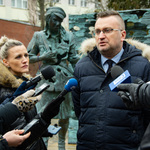 Zastępca prezydenta Rafał Rudnicki podczas konferencji prasowej