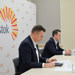 Zastępcy prezydenta Białegostoku Rafał Rudnicki i Przemysław Tuchliński