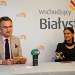 Od lewej: Zastępca prezydenta Rafał Rudnicki, wokalistka Karolina Cicha
