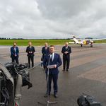 Konferencja prasowa na lotnisku w Białymstoku