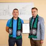od lewej: prezes zarządu klubu BAS Eugeniusz Iwaniuk, zastępca prezydenta Rafał Rudnicki