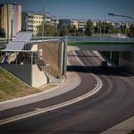 Tunel i droga na osiedlu Zielone Wzgórza, prowadząca na ulicę Klepacką w Białymstoku