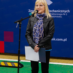 Dyrektor Zespołu Szkół Mechanicznych w Białymstoku Małgorzata Kleszczewska podczas przemówienia