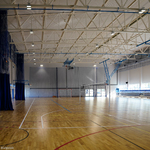 Zdjęcie dużej sali sportowej w nowej hali Zespołu Szkół Mechanicznych w Białymstoku