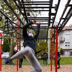 Białostoczanin ćwiczy w parku sportowo-rekreacyjnym