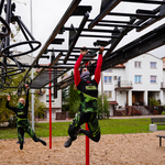 Białostoczanka ćwiczy w parku sportowo-rekreacyjnym