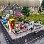 Kwiaty na grobie Justyny Moniuszko, złożone w imieniu Prezydenta Miasta Białegostoku
