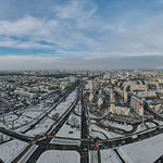 Panorama Białegostoku zimą