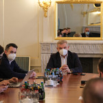 Posiedzenie Sztabu Kryzysowego z udziałem prezydenta Tadeusza Truskolaskiego