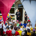 Prezydent Tadeusz Truskolaski podczas spotkania z przedszkolakami