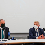 Prezydent Tadeusz Truskolaski i syn Władysława Bartoszewskiego