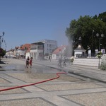 Kurtyna wodna na Placu Jana Pawła II