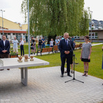 Prezydent Tadeusz Truskolaski przemawia podczas otwarcie strefy aktywności