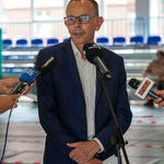 Zastępca prezydenta Zbigniew Nikitorowicz na konferencji