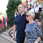 Wojciech Nowicki uczestniczy w odsłonięciu muralu