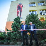 Prezydent Tadeusz Truskolaski bierze udział w przecięciu wstęgi