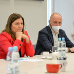 Przewodniczący Rady Miasta Łukasz Prokorym wraz z radną Katarzyna Jamróz