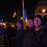 Zastępca Prezydenta Zbigniew Nikitorowicz i Sekretarz Miasta Krzysztof Marek Karpieszuk podczas wiecu poparcia dla Ukrainy