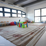 Kącik do zabawy dla dzieci w Miejskim Centrum Pomocy Uchodźcom