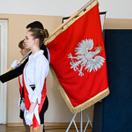 Poczet sztandarowy podczas uroczystości szkolnych