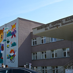 Ściana muralu Dziecięcego Szpitala Klinicznego w Białymstoku im. Ludwika Zamenhofa