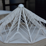 Konstrukcja architektoniczna wykonana przez studentów architektury w ramach Podlaskiego Festiwalu Nauki i Sztuki na Wydziale Architektury Politechniki Białostockiej