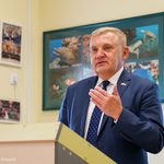 Prezydent Tadeusz Truskolaski prowadzi Lekcję Obywatelską z okazji Dnia Samorządu Terytorialnego