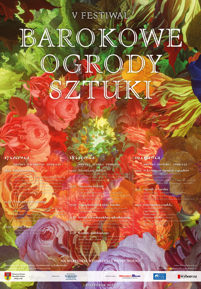 Plakat: V Festiwal Barokowe Ogrody Sztuki. Plan wydarzeń