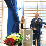 Prezydent Tadeusz Truskolaski przemawia do uczestników uroczystości