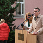 Zastępca prezydenta Rafał Rudnicki zabiera głos na uroczystości