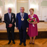 Prezydent Tadeusz Truskolaski z jubilatami