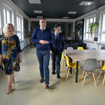 Zastępcy prezydenta Rafał Rudnicki i Przemysław Tuchliński oraz Pani Dyrektor mgr inż. Anna Niczyporuk w ZSE w Białymstoku