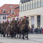 Grupa rekonstrukcyjna 10 Pułku Ułanów Litewskich podczas uroczystości