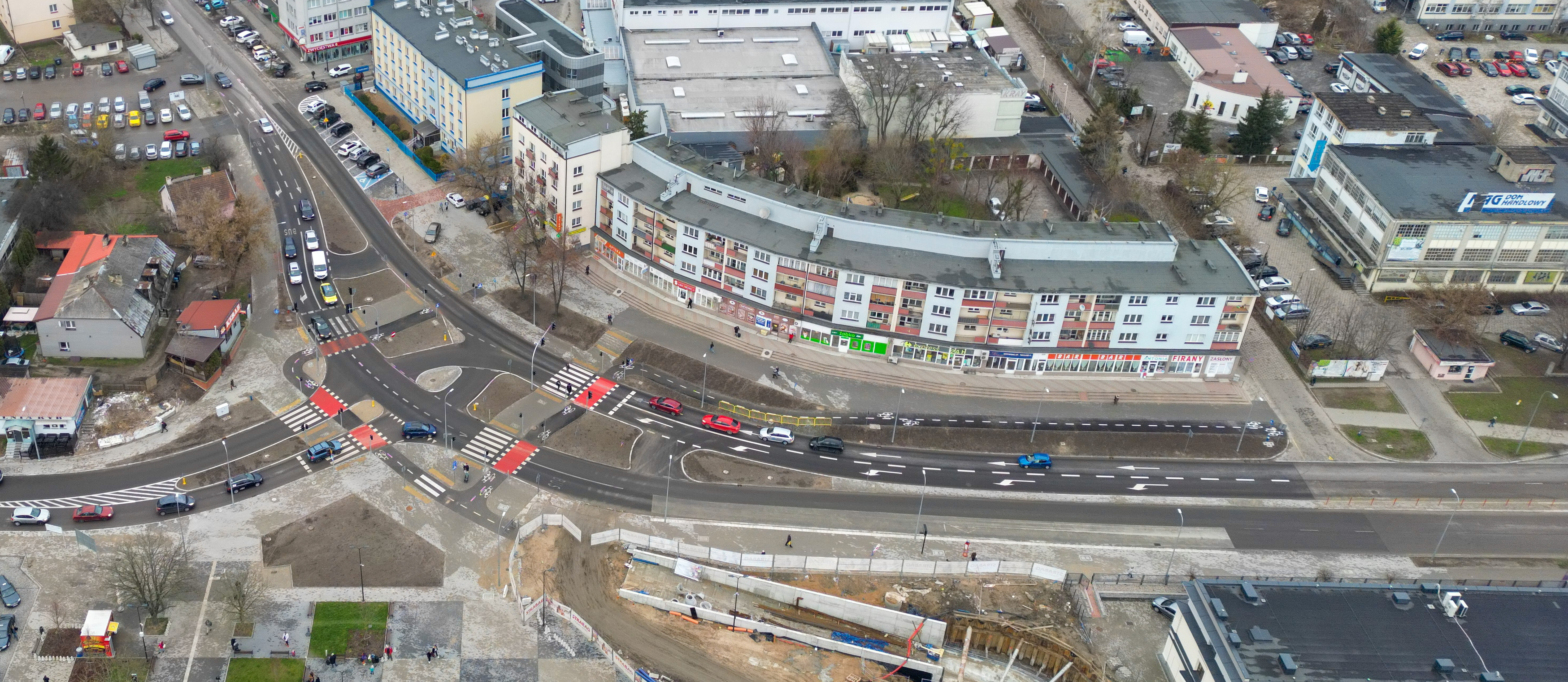 Ulica Kolejowa - widok z drona