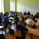 Uczniowie podczas zajęć