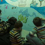 Dzieci podczas Nocy Muzeów w Galerii Arsenał