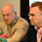 Zastępca prezydenta Rafał Rudnicki podczas konferencji prasowej
