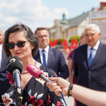 Dyrektor Departament Urbanistyki i Architektury Agnieszka Rzosińska zabiera głos na otwarciu wystawy