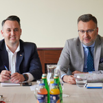 Zastępcy prezydenta Przemysław Tuchliński i Rafał Rudnicki podczas spotkania