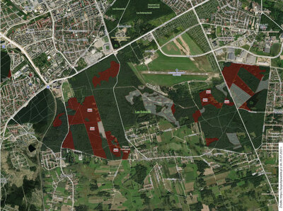 Mapa - plan urządzania lasów na Krywlanach